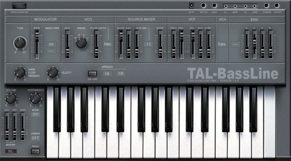 Togu Audio Line, TAL-BassLine, pro-audio, freevst, про-аудио, синтезатор