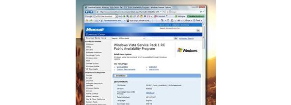 Windows Vista SP1 RC