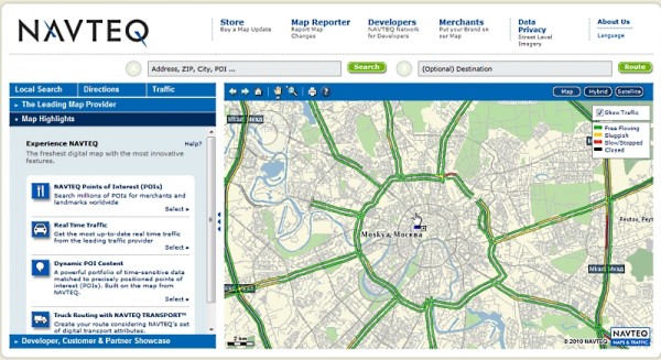 NAVTEQ Traffic, Navteq, map, GPS 