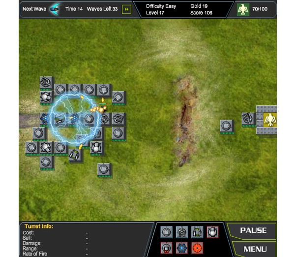 Скриншот игры Turret Wars