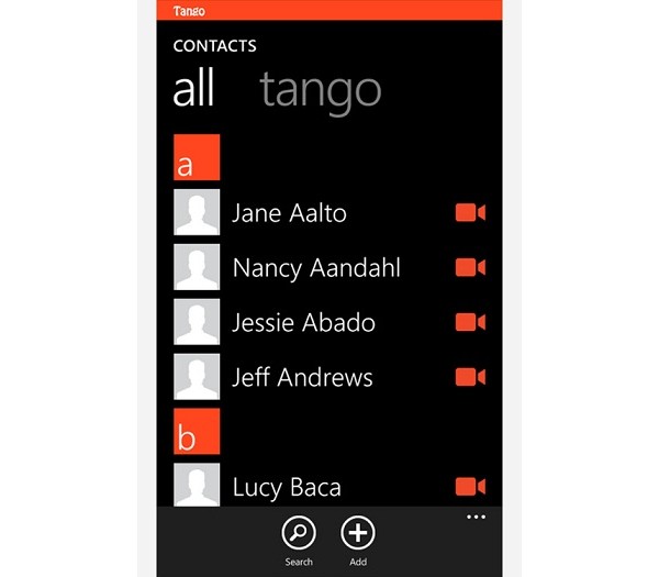 Microsoft, Tango, VoIP, Windows Phone, WP