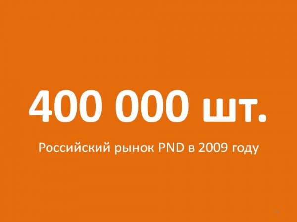В 2009 г. в России продано 400 тыс. PND 